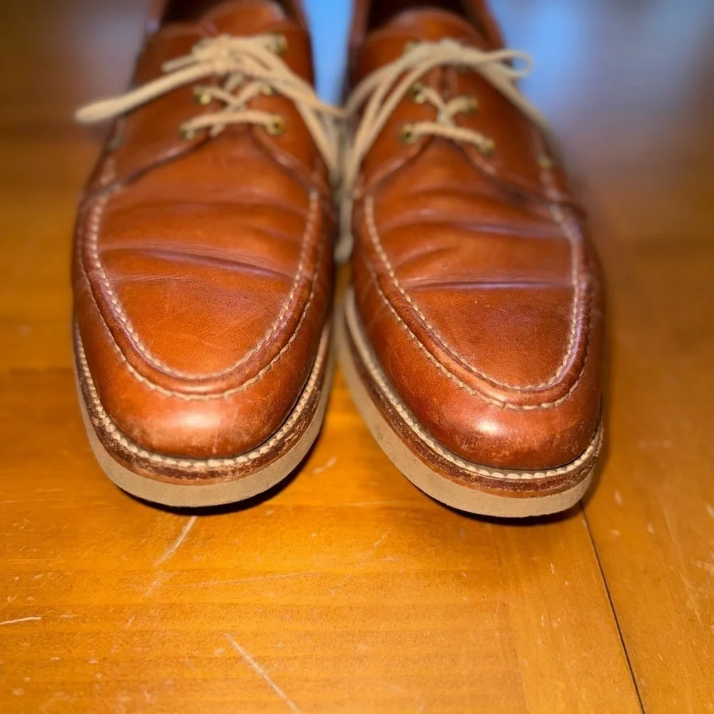 Allen Edmonds Clipper Deck Boat Tie Shoes Men’s 10 Brown Leather Preppy Travel